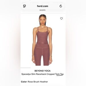 Beyond Yoga Rose brush heather Strappy sports bra NWT small